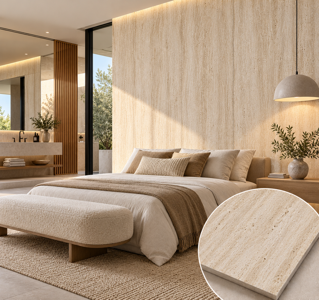 Piedra Flexible Símil Travertino 60 × 120 cm